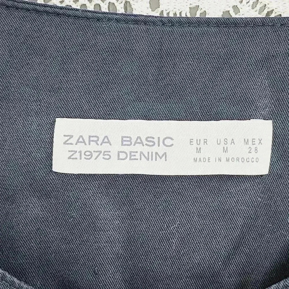 Zara Basic Cold Shoulder Long sleeve Mini Dress Navy Blue M - Picture 6 of 7